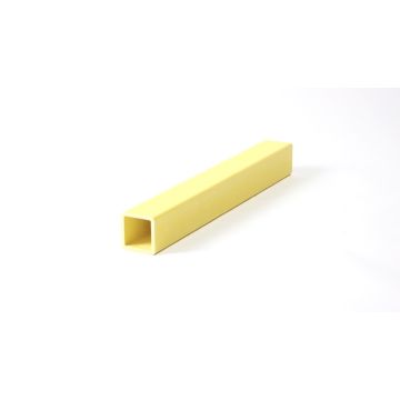 Profilé Polyester garde corps, Tube Carré, 50x50, épaisseur 5, Jaune.